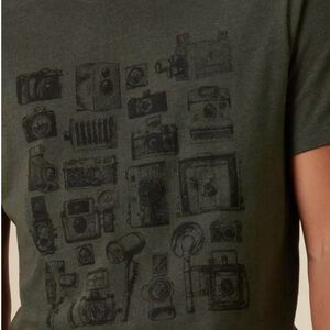 NEW! Olive Green Vintage Camera Shirt / Banana Republic Size M